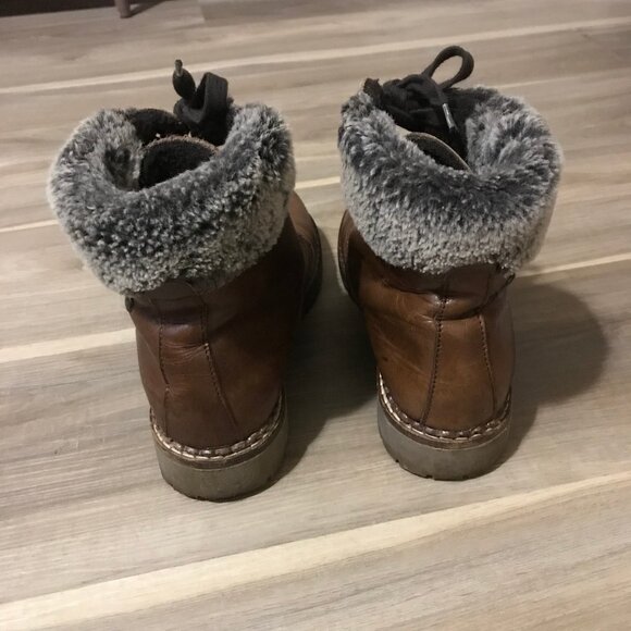 Pajar Ladies Brown Leather Boots Size 39 - Picture 3 of 6